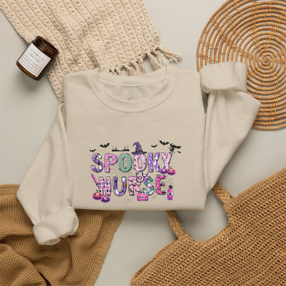 Spooky Nurse Sweatshirt – Cute Halloween Nurse Crewneck