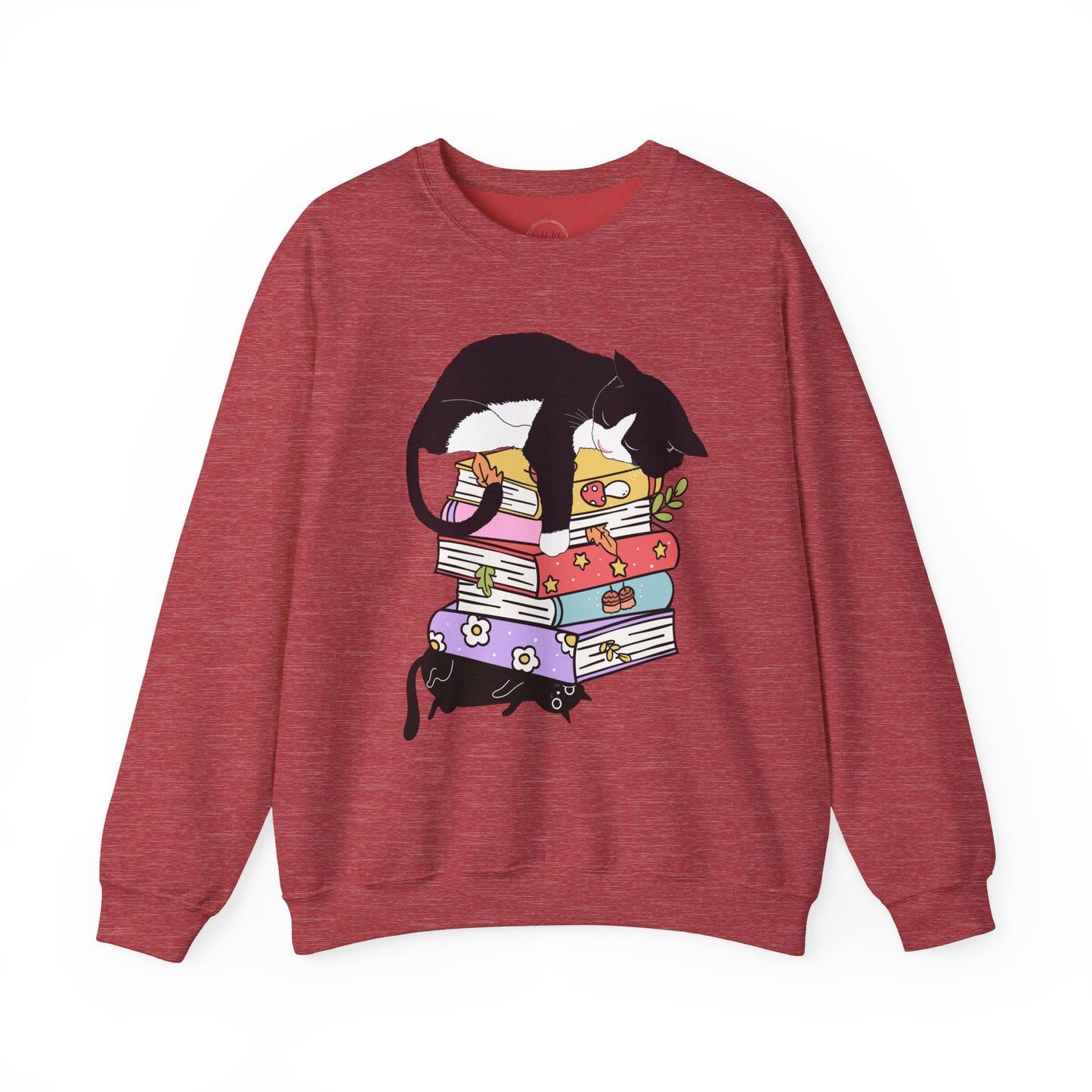 Cat Book Sweatshirt, Cat Lover T-Shirt, Gift for Cat Lover