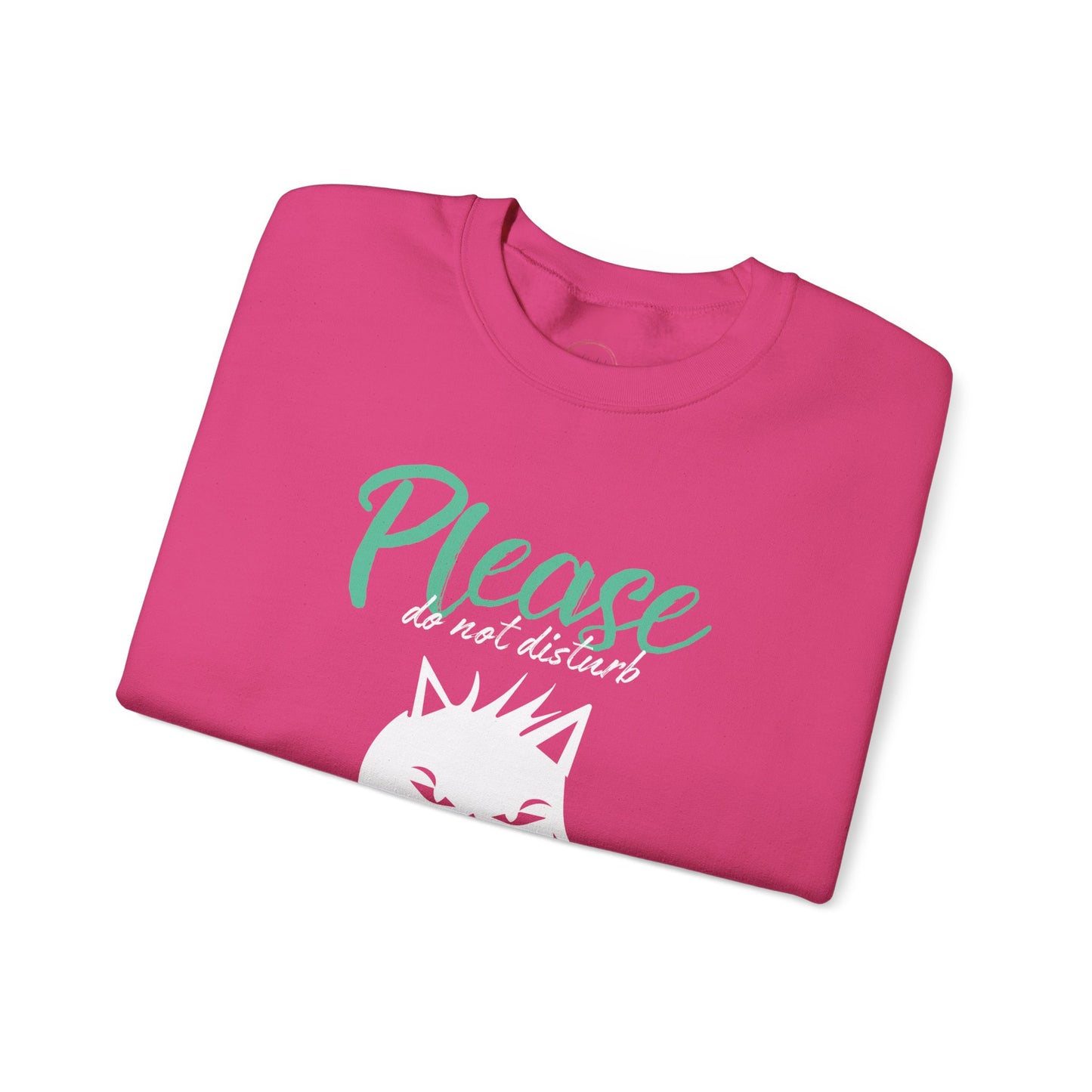 Please Do Not Disturb Cat Unisex Crewneck Sweatshirt