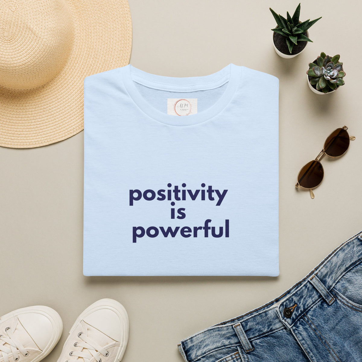 Positivity Is Powerful Tee — Inspirational Graphic T-Shirt