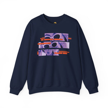 Vibrant Graphic Crewneck Sweatshirt, Retro Sweatshirt for Casual Style, Unisex Cozy Top, Ideal Gift for Friends, Artsy Streetwear