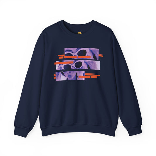 Vibrant Graphic Crewneck Sweatshirt, Retro Sweatshirt for Casual Style, Unisex Cozy Top, Ideal Gift for Friends, Artsy Streetwear