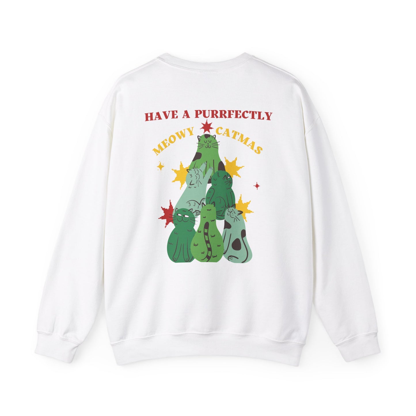 Have a purrfectly Meowy Catmas Unisex Crewneck Sweatshirt