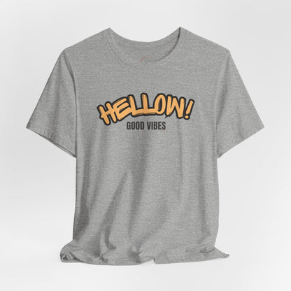 HELLOW! Good Vibes Tee | Retro Bubble Graphic T-Shirt