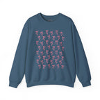 Pink Bow Unisex Sweatshirt, Coquette Aesthetic Jumper, Cute Pullover, Soft Blush