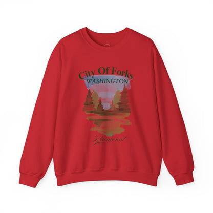 City of Forks  Sweatshirt  Forrest Crew Neck Sweatshirt