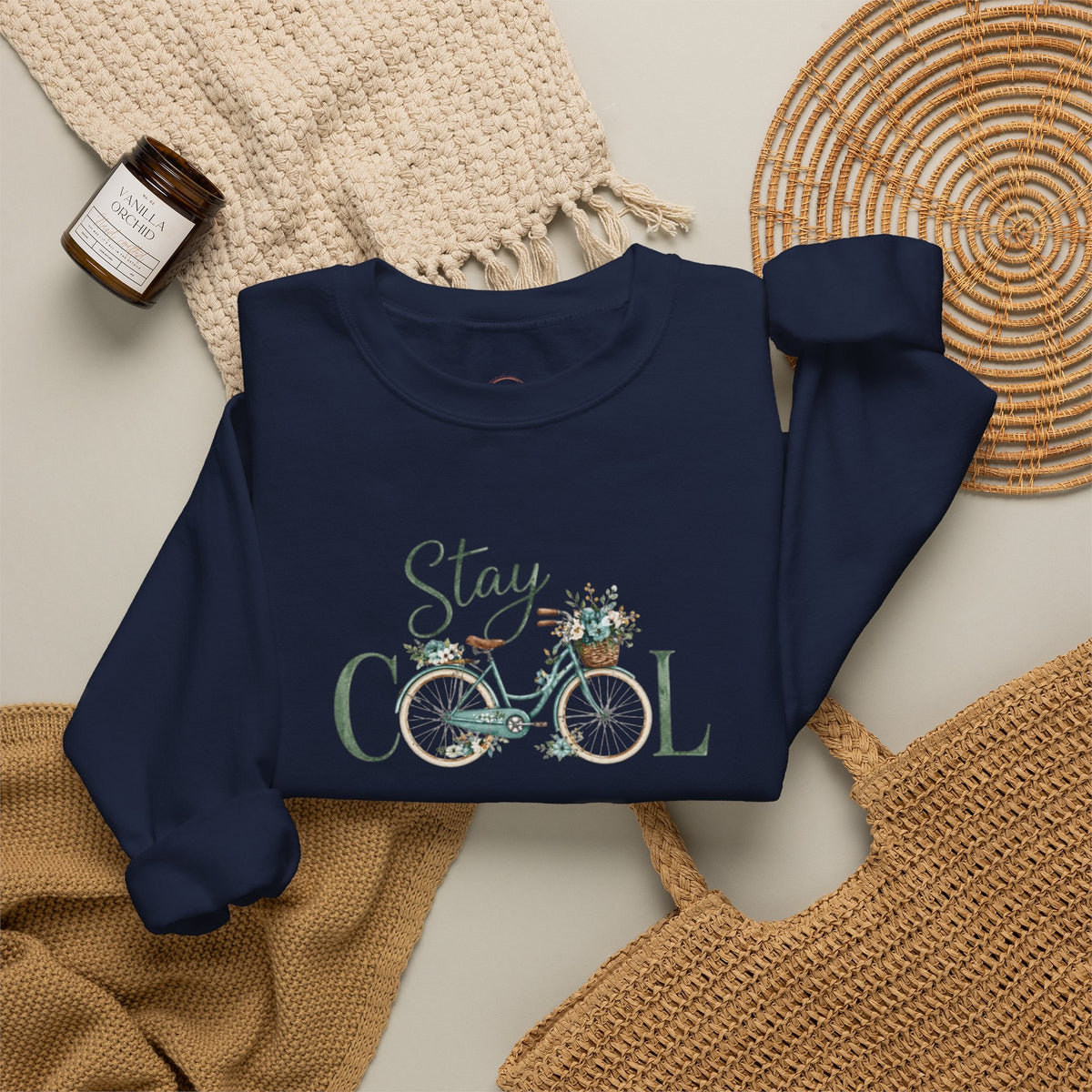 Stay Cool Bicycle Crewneck Sweatshirt