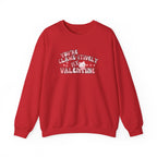 Cat Bow Valentine Unisex Sweatshirt, Claws-itively Adorable Gift, Funny Valentine's Day Jumper, Cute Kitty Lover Top, Heart Design Pullover,