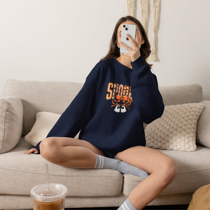 Spooky Ghost Pumpkin Crewneck Sweatshirt