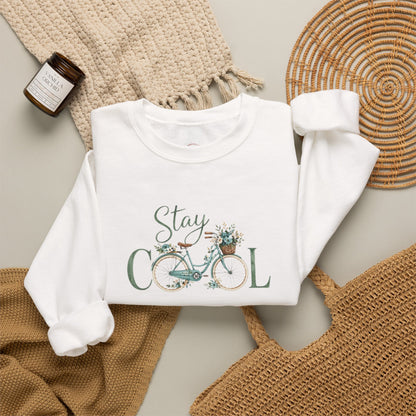 Stay Cool Bicycle Crewneck Sweatshirt