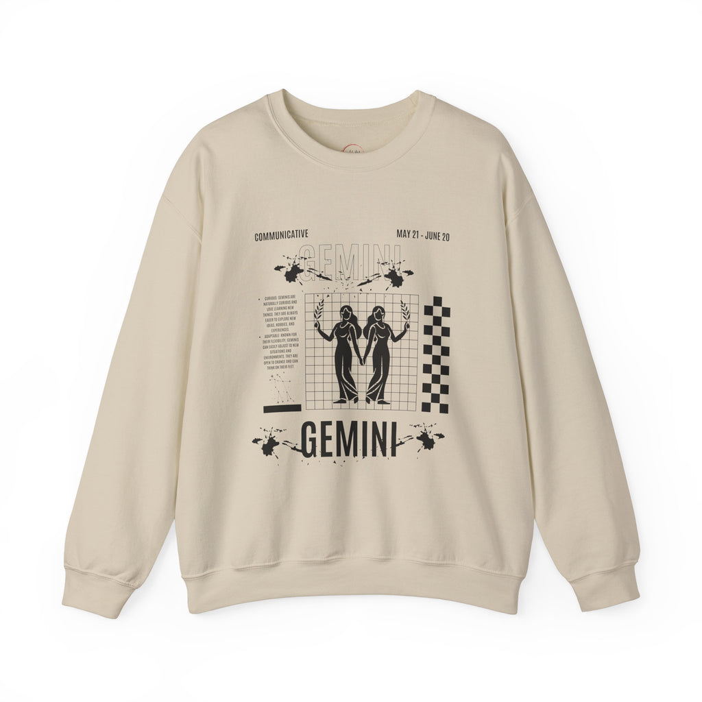 Gemini Zodiac Unisex Sweatshirt, Astrology Crewneck Jumper, Horoscope Pullover