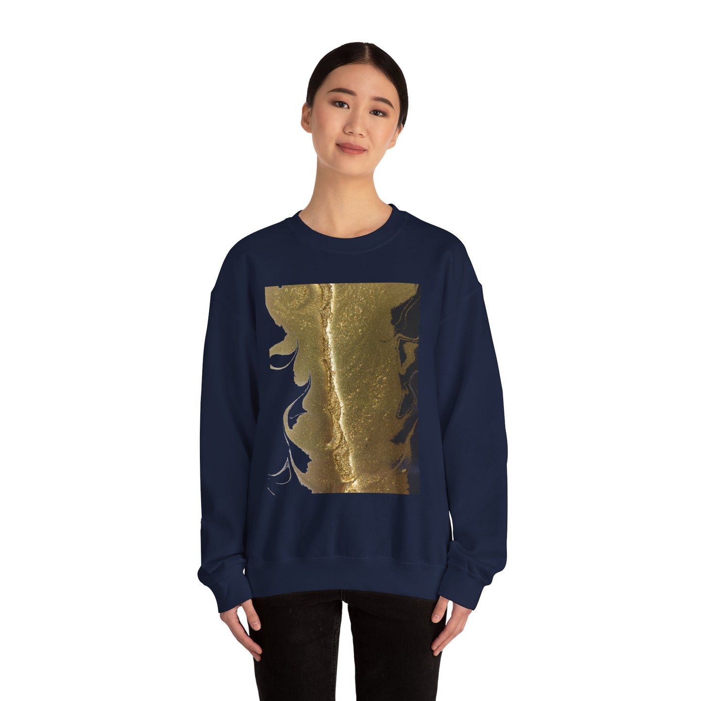 Gold Leaf Graphic Crewneck Sweatshirt | Cozy Fall/Winter Style Gift