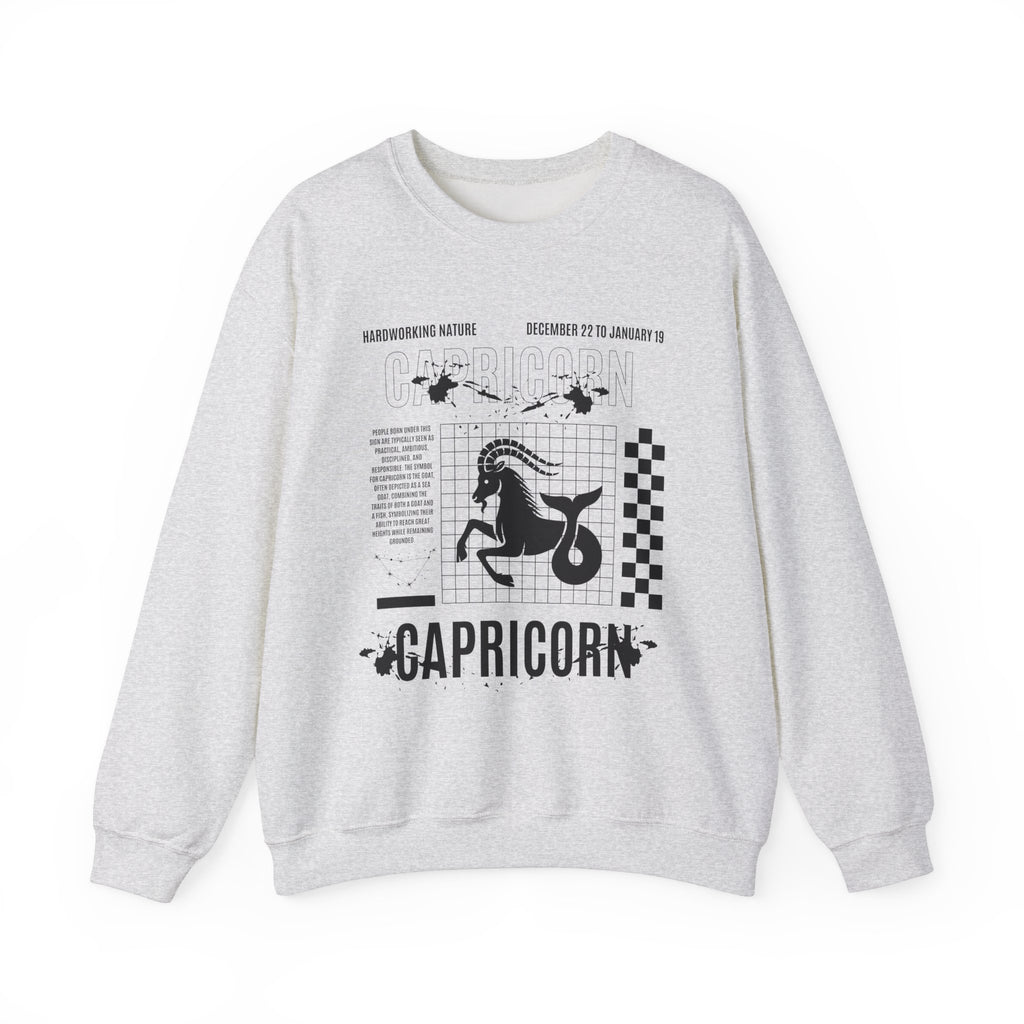 Capricorn Zodiac Unisex Sweatshirt, Retro Astrology Gift, Trendy Positive Word Shirt for Capricorn Friend