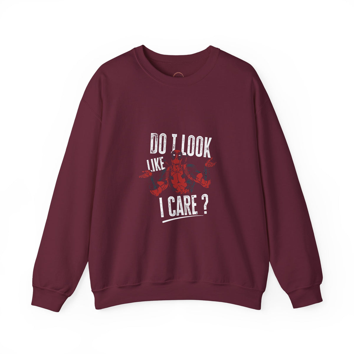Do I Look Like I Care? Crewneck Sweatshirt — Funny Sarcastic Floral Pullover
