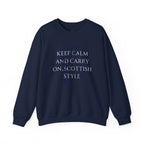 Scottish Style Unisex Sweatshirt Comfortable Outfit Keep Calm and Carry On Design - A1 Majestic