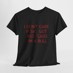 I don't care red flags t shirt men