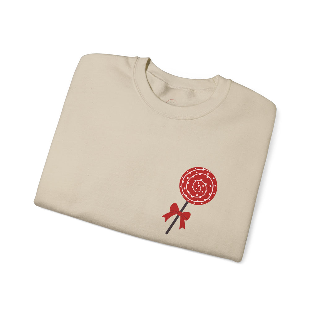 Valentine's Day Sweet Candy Sweatshirt, Pink Red Cute Unisex Crewneck Jumper,