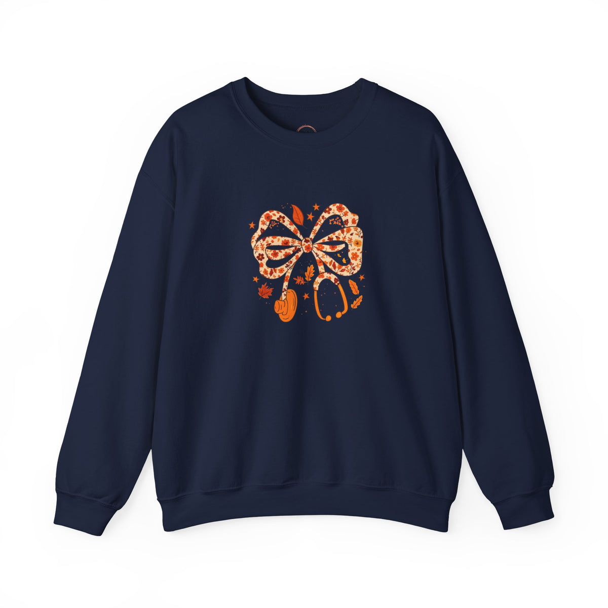 Leopard Bow Paw Print Crewneck Sweatshirt