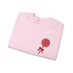 Valentine's Day Sweet Candy Sweatshirt, Pink Red Cute Unisex Crewneck Jumper,