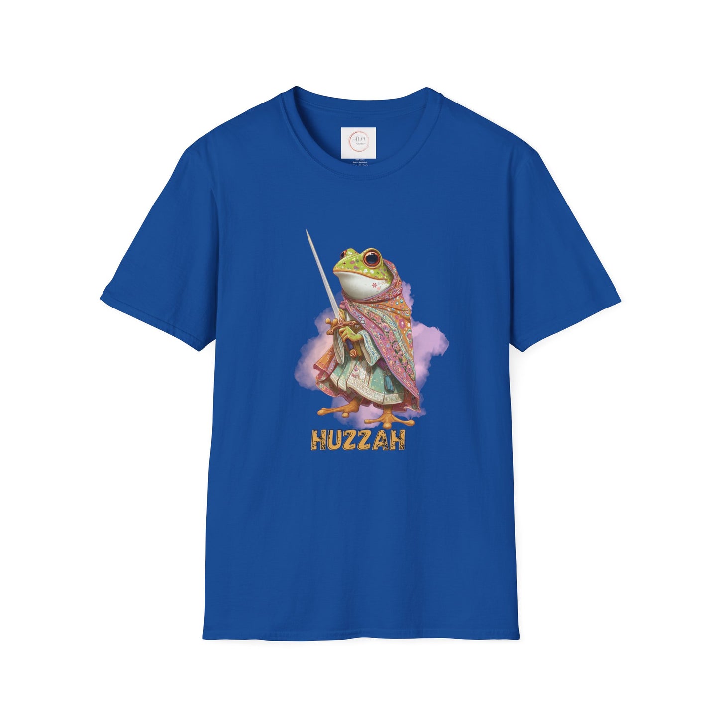 Frog Knight T-Shirt — 'Huzzah' Medieval Amphibian Graphic Tee