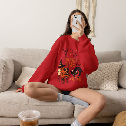 Halloween Sweatshirt — "It's the Most Wonderful Time of the Year" Cozy Crewneck