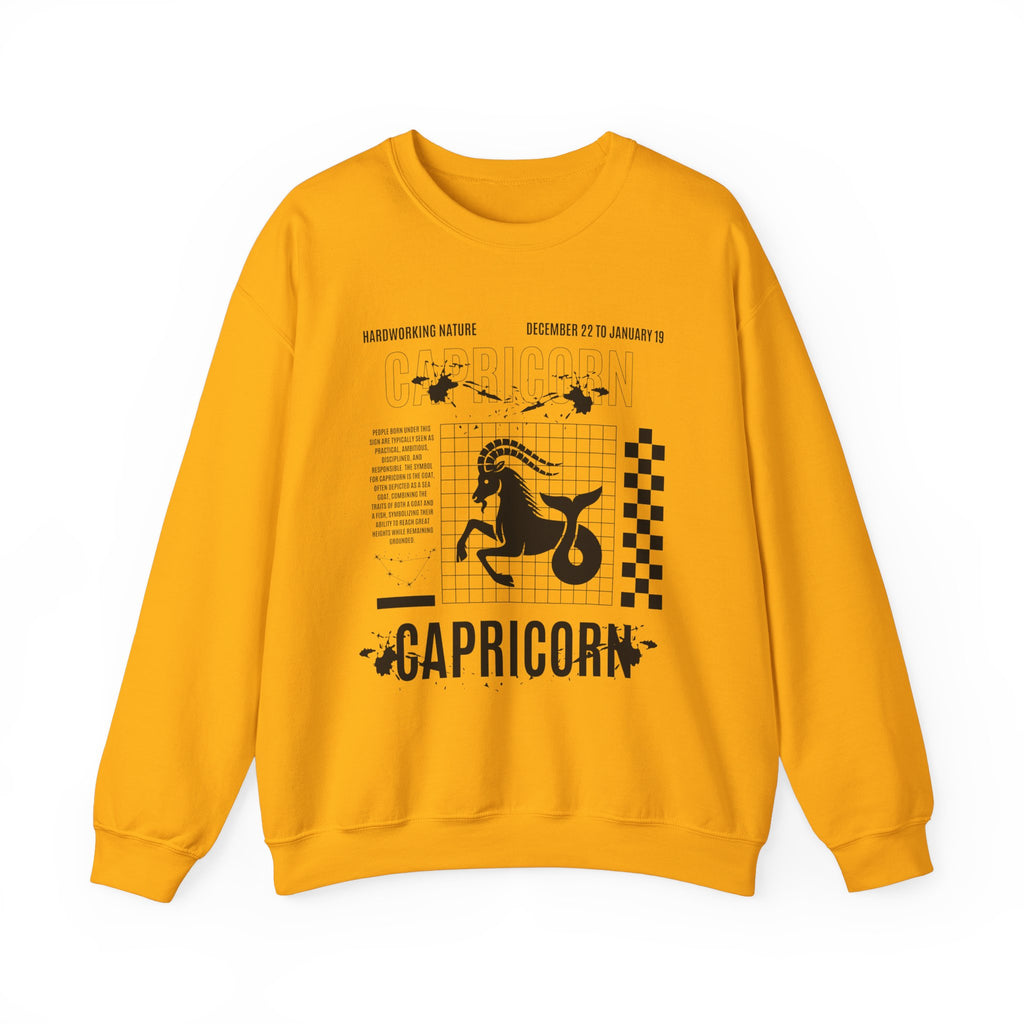 Capricorn Zodiac Unisex Sweatshirt, Retro Astrology Gift, Trendy Positive Word Shirt for Capricorn Friend