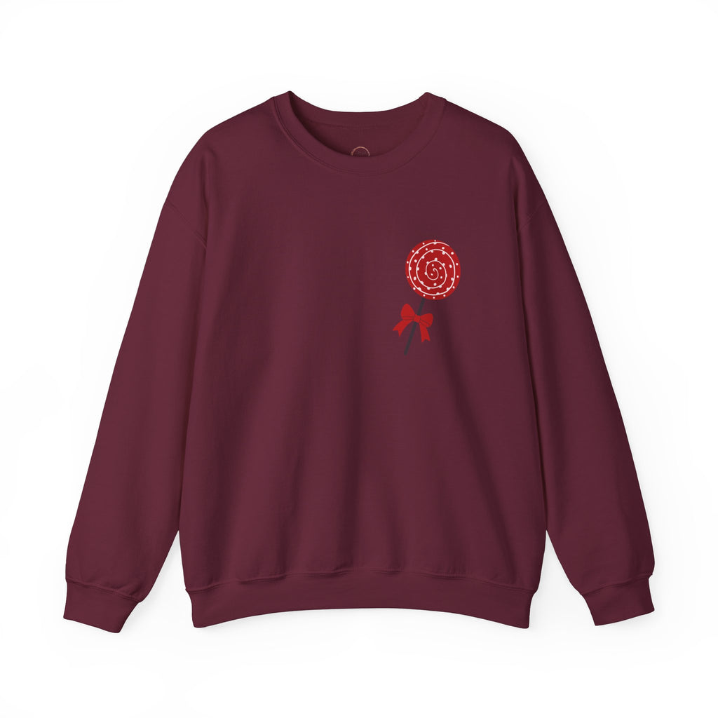 Valentine's Day Sweet Candy Sweatshirt, Pink Red Cute Unisex Crewneck Jumper,