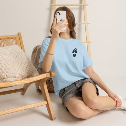 Initial Heart Tee — Minimalist 'A' Monogram T-Shirt