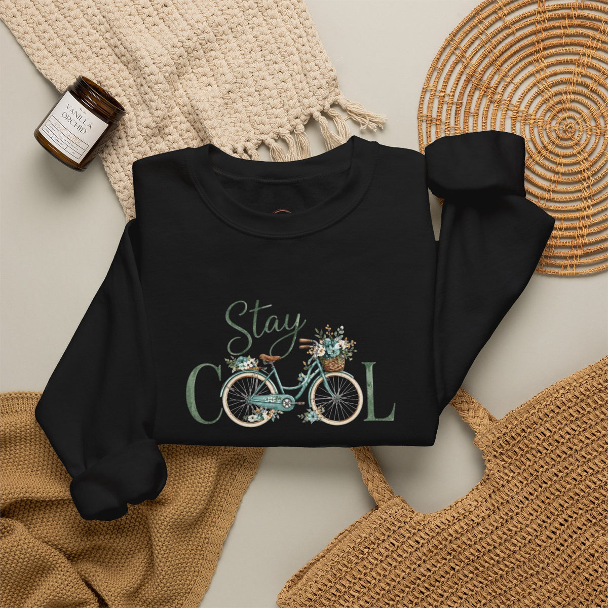 Stay Cool Bicycle Crewneck Sweatshirt