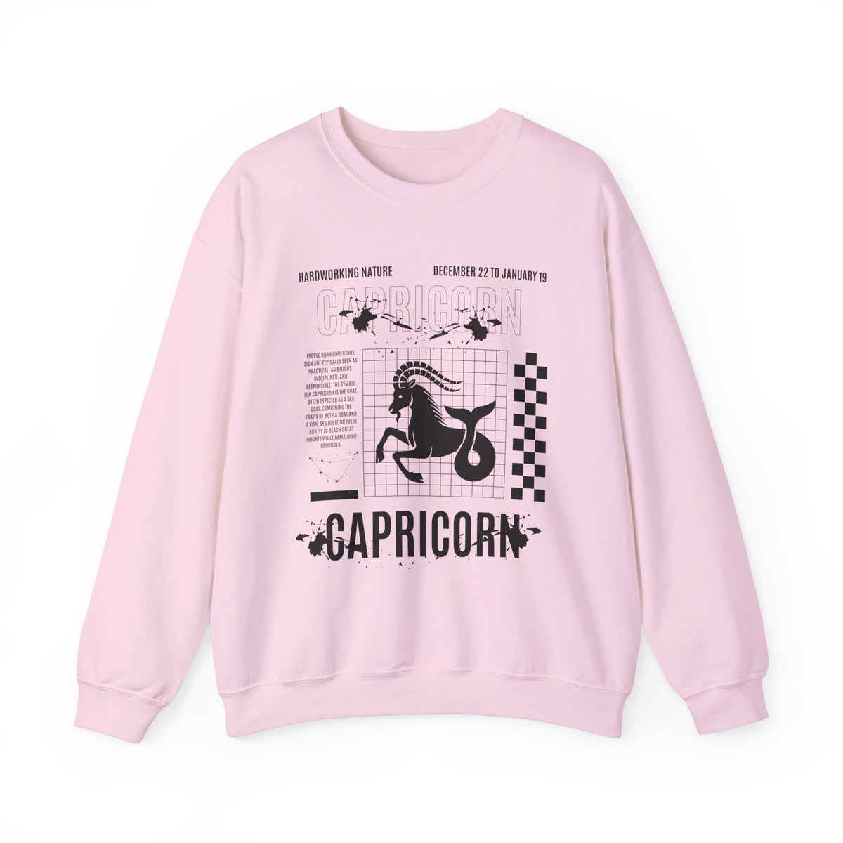 Capricorn Zodiac Unisex Sweatshirt, Retro Astrology Gift, Trendy Positive Word Shirt for Capricorn Friend