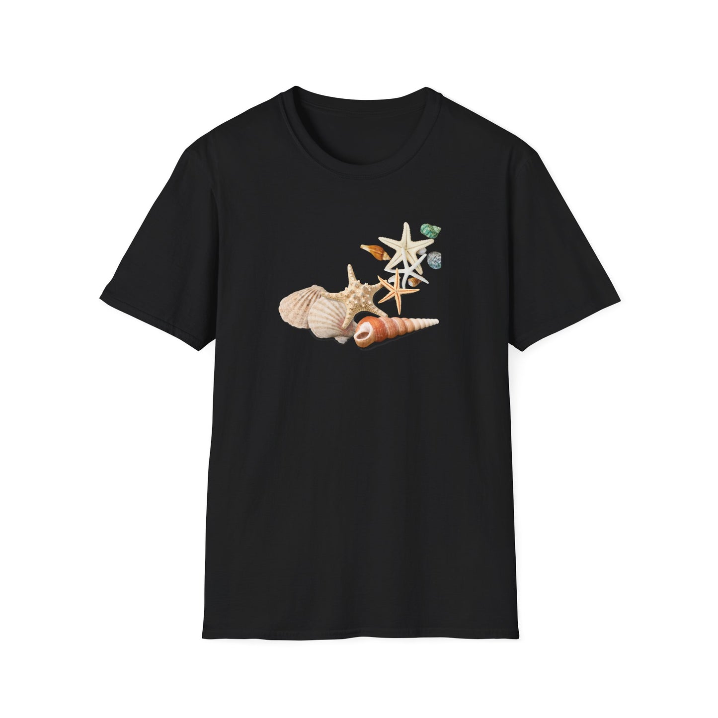 Shell Print Unisex T-Shirt | Beach-Themed Casual Summer Tee
