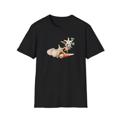 Shell Print Unisex T-Shirt | Beach-Themed Casual Summer Tee