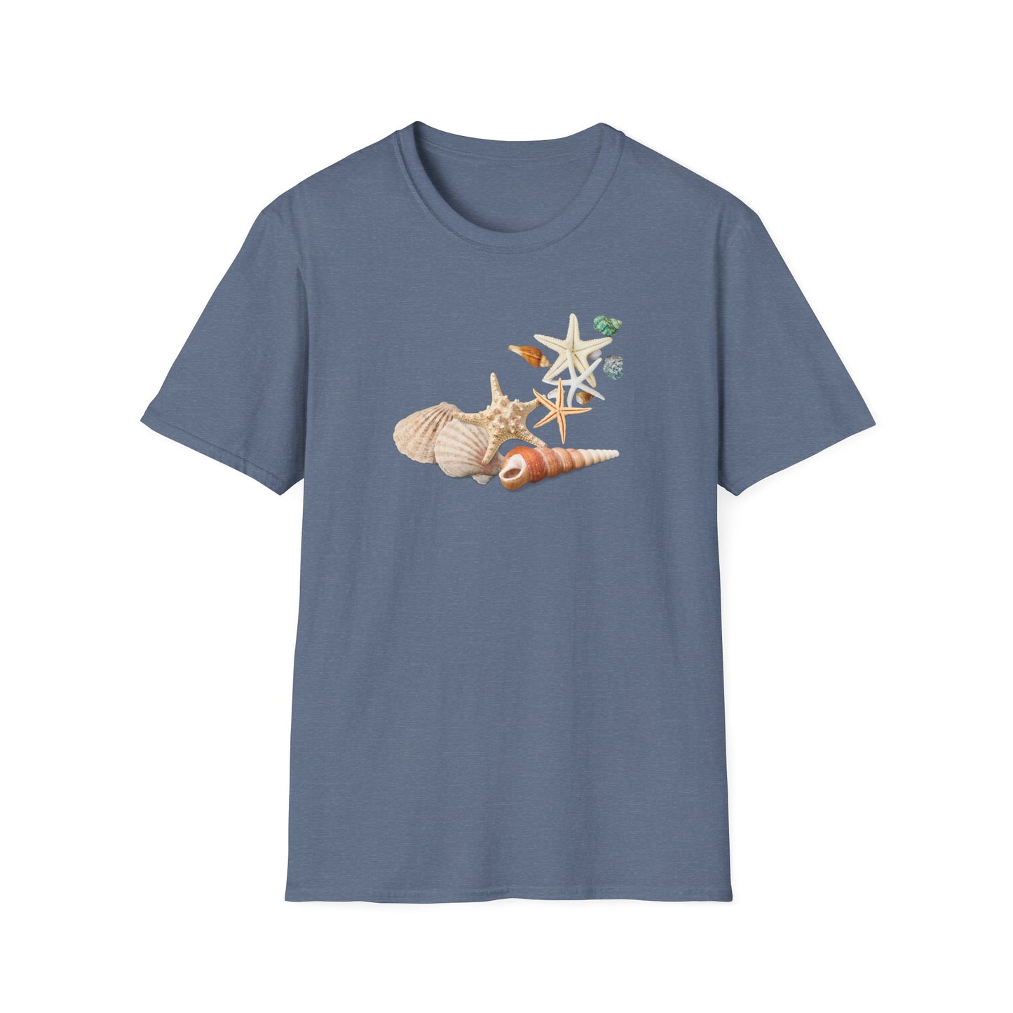 Shell Print Unisex T-Shirt | Beach-Themed Casual Summer Tee