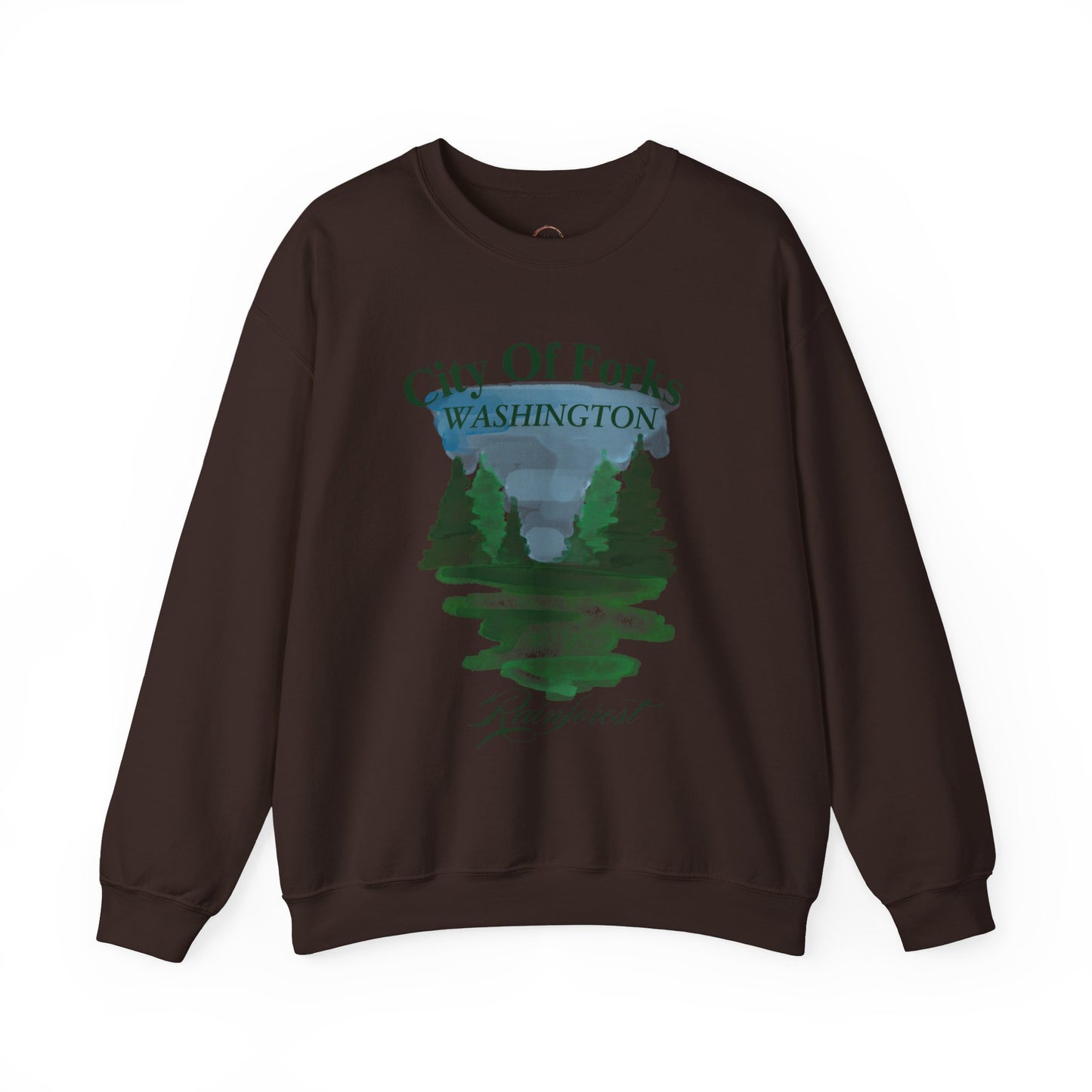 City of Forks  Sweatshirt  Forrest Crew Neck Sweatshirt