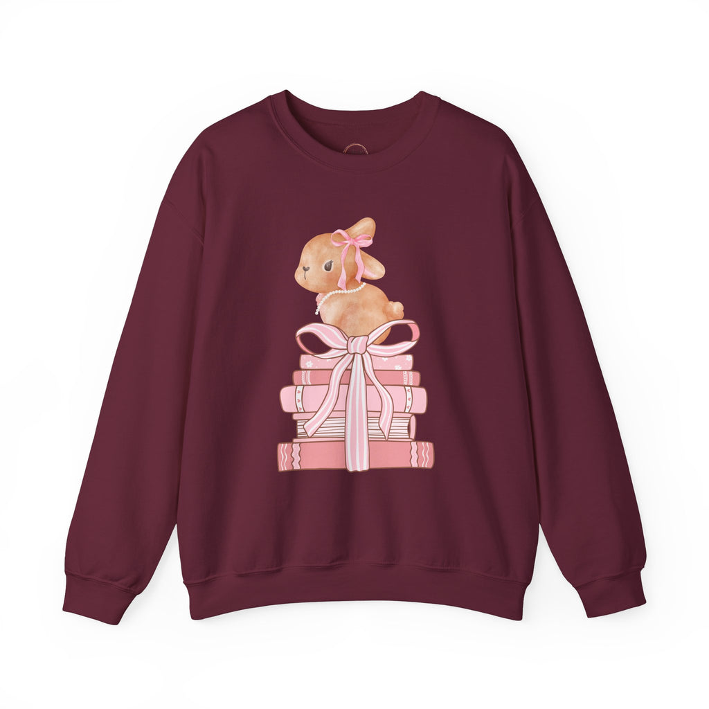 Cat on Books Unisex Sweatshirt, Reading Lover Gift