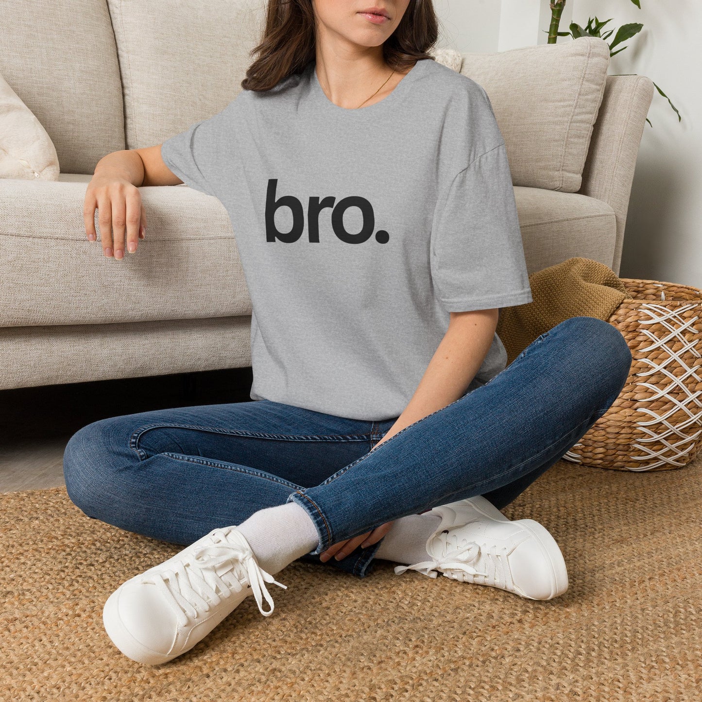 Bro. T-Shirt — Minimalist Bold Typography Tee for Friends & Casual Wear