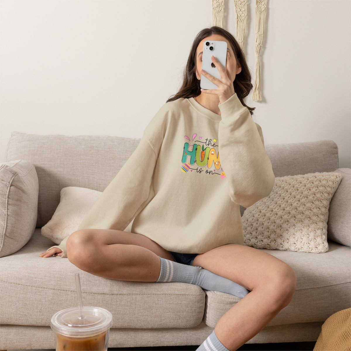 Easter 'The Hunt Is On' Crewneck Sweatshirt