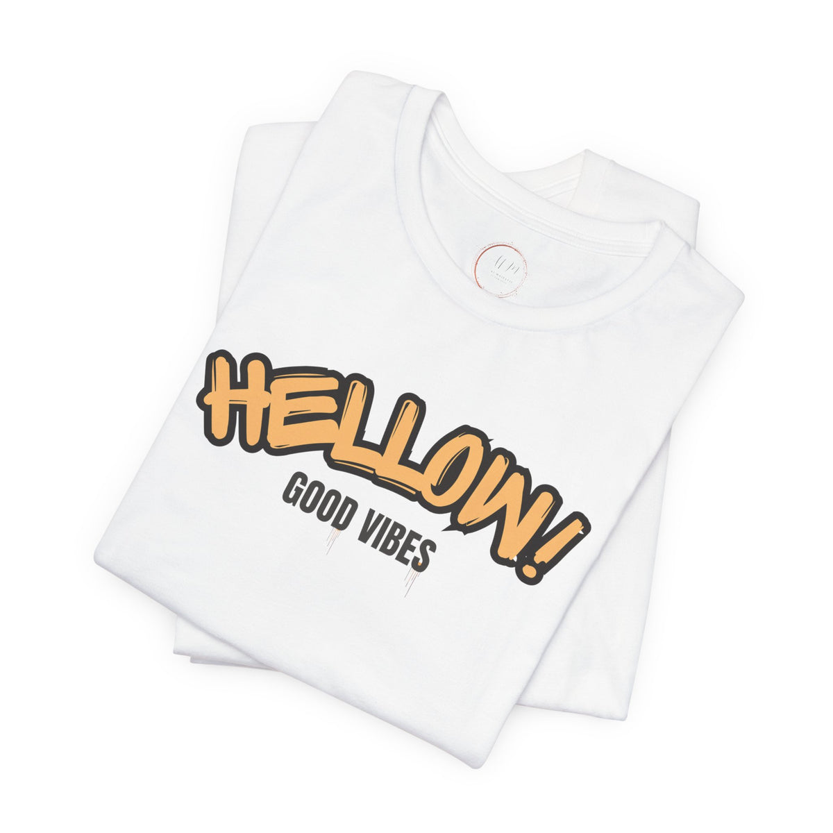 HELLOW! Good Vibes Tee | Retro Bubble Graphic T-Shirt