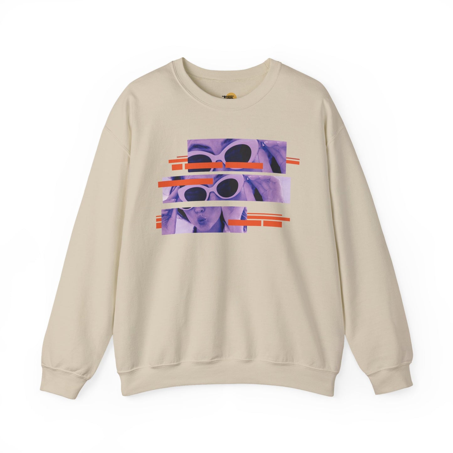 Vibrant Graphic Crewneck Sweatshirt, Retro Sweatshirt for Casual Style, Unisex Cozy Top, Ideal Gift for Friends, Artsy Streetwear