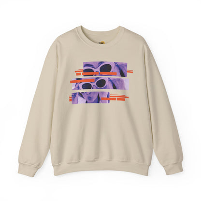 Vibrant Graphic Crewneck Sweatshirt, Retro Sweatshirt for Casual Style, Unisex Cozy Top, Ideal Gift for Friends, Artsy Streetwear