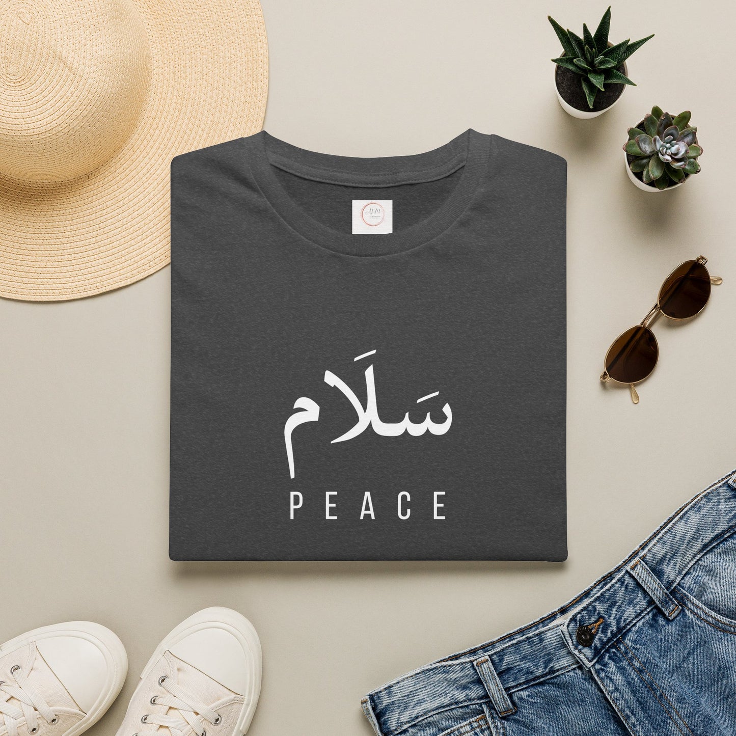 Peace Arabic Script T‑Shirt — Salaam / Peace Casual Tee