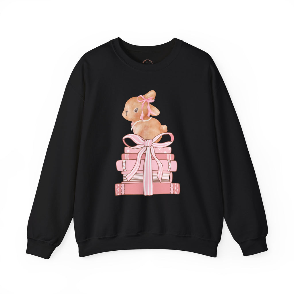 Cat on Books Unisex Sweatshirt, Reading Lover Gift