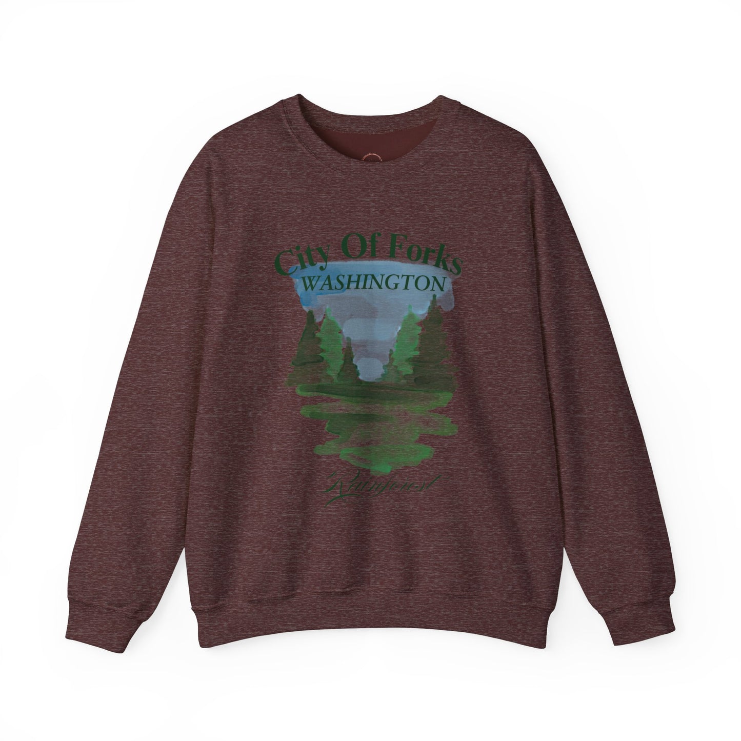 City of Forks  Sweatshirt  Forrest Crew Neck Sweatshirt