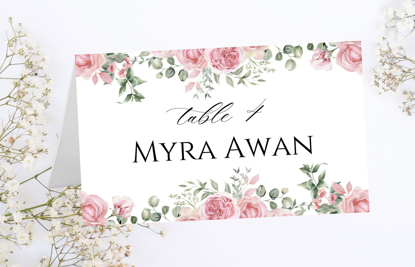 Place Cards Template, Printable Place Cards, Wedding Name Cards, Printable Place Cards, Wedding Table Name Card, Editable Wedding Card WS19