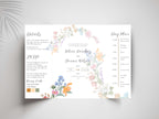 Watercolor Flower Wedding Invitation | Printable Invitation Suite | Romantic Botanical Design. WI170