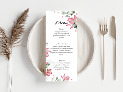 Wedding Thank you Card, Menu Card, Table Card. WI312