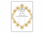 Nikkah Certificate Digital Download Personalised, A4, A3, Nikkah Contract, Muslim Nikkah Certificate Template, Instat Download. NN229