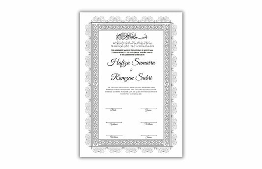 Nikkah Certificate, Nikkah Islamic Marriage Certificate, Printable, Nikkah Contract, Editable, Digital Download. NN121