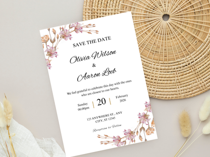 Wedding Invitation Bundle, RSVP, Thank You Card, Table Card, Menu Card, Reception Card, Details Card. Wedding Bottle Label. WI280