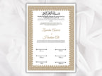 Nikkah Certificate Digital Download Personalised, A4, A3, Template, Editable, Brown Nikkah Nama, Nikkah Contract, Muslim Contract. NN265